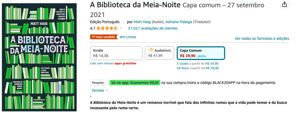 best-seller-biblioteca-da-meia-noite-livros-mais-vendidos-amazon